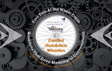 Product image for Maxwell Leadership Conflict Resolution Wheelies, featuring a title card with a gear and question wheel design, indicating a tool for conflict resolution.