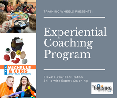 Facilitator and coach in a virtual or in-person coaching session, collaborating and reviewing facilitation strategies together.