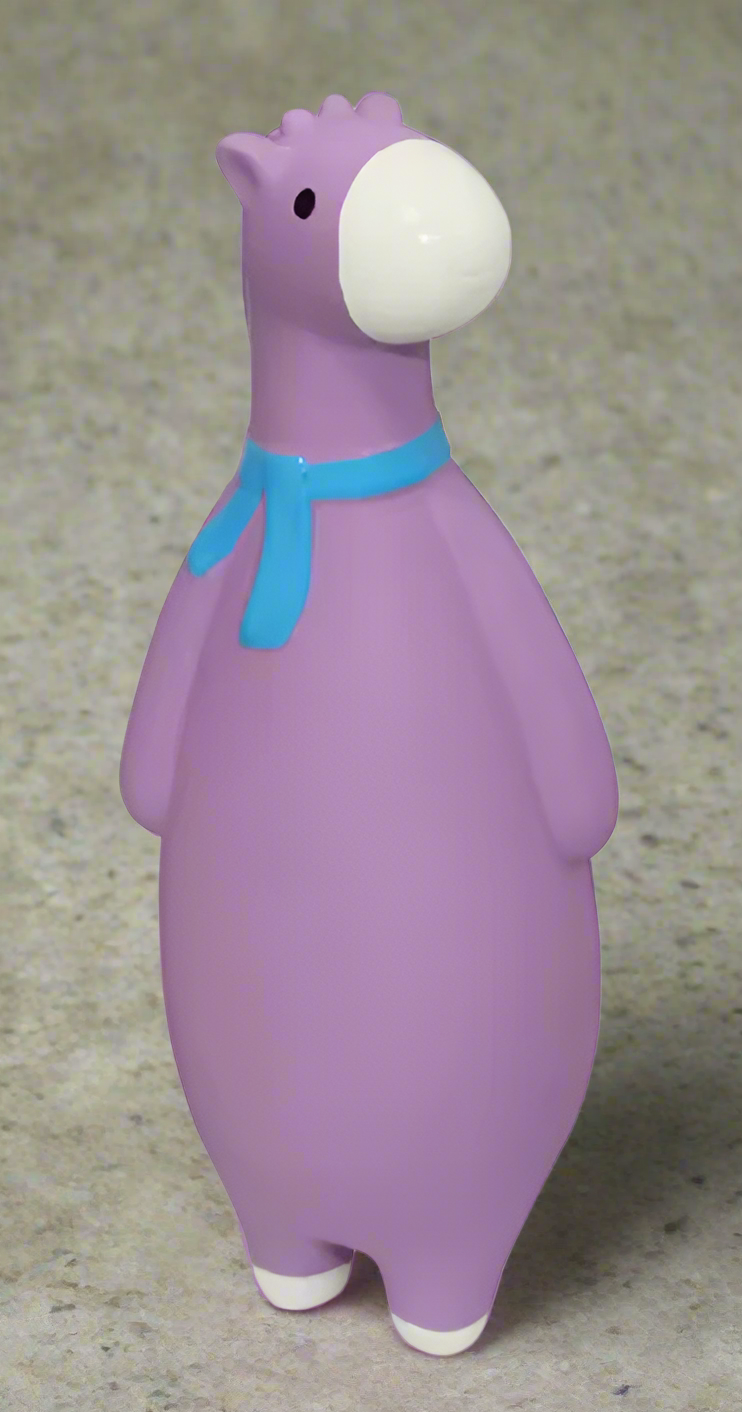 Purple rubber deer tossable, ideal for relay races, group juggle, and creative team-building games.