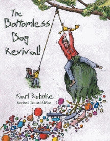 Cover of The Bottomless Bag Revival! by Karl Rohnke, featuring a dynamic, adventure-themed design.