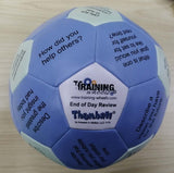 End of Day Review Thumball with 32 panels featuring reflective questions for group or individual processing at the end of a session